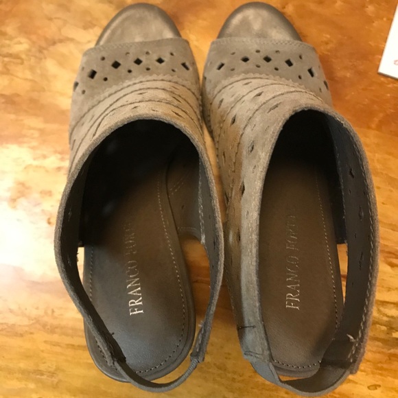 Franco Fortini Dress Booties Size 9 Peep Toes - Picture 7 of 10